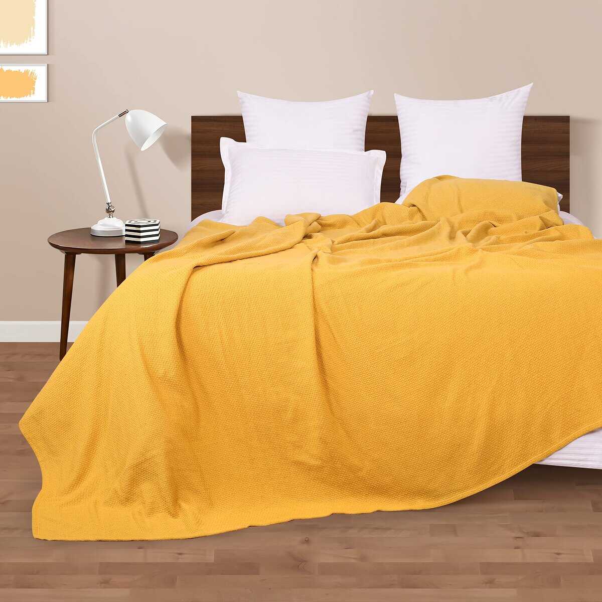 Manta de cama de algodón 100%, transpirable y térmica - Imagen 5