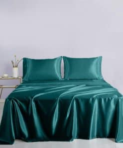 Juego de sábanas de satén de seda Rico Bedding con 19