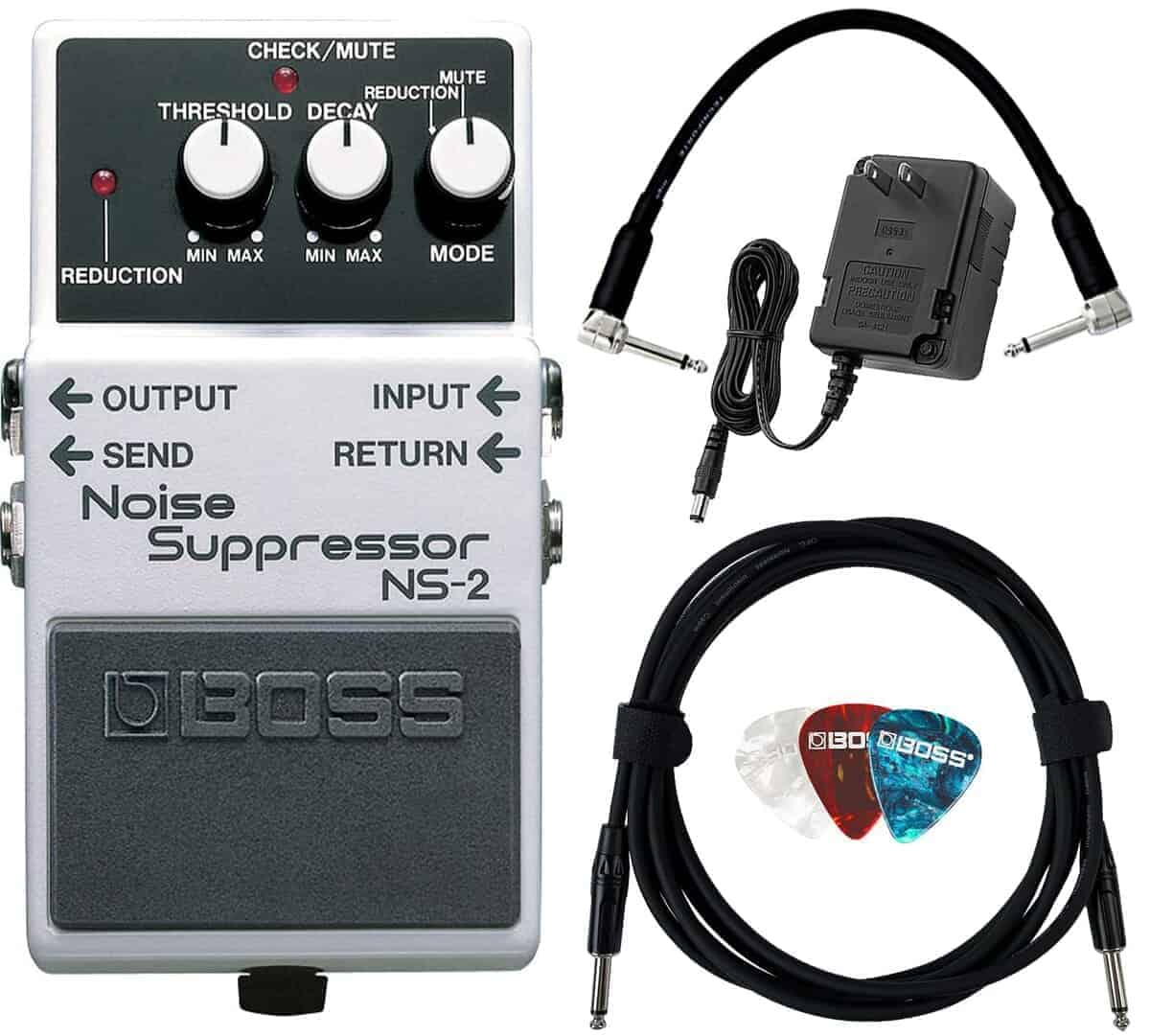Boss NS-2 Noise Suppressor Paquete con Adaptador de