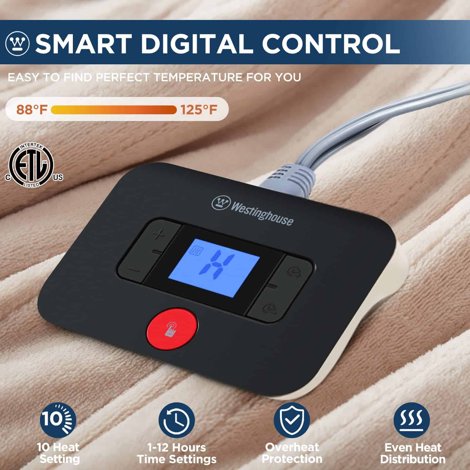Manta Eléctrica Westinghouse Tamaño Completo, Súper - Imagen 6