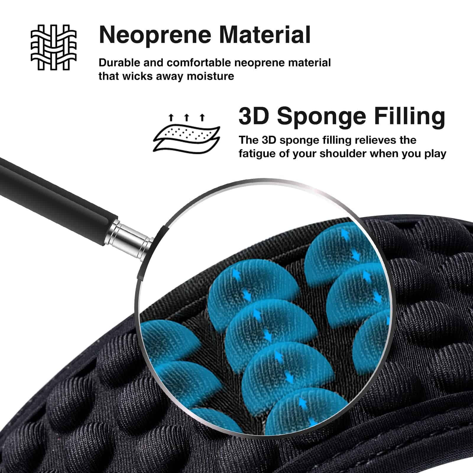 Correas para guitarra LEKATO para guitarra eléctrica y - Imagen 3