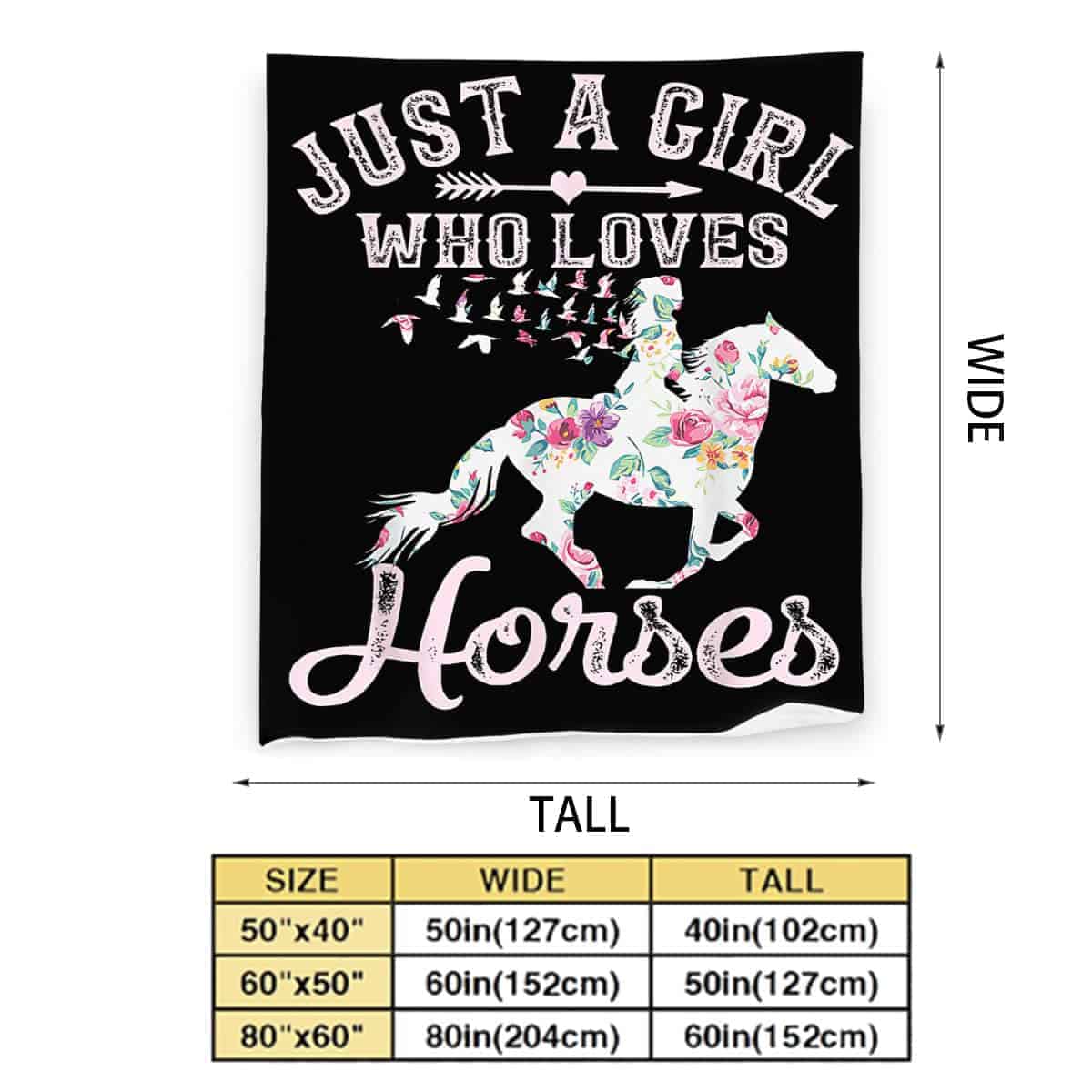 Manta de Caballos 'Just A Girl Who Loves Horses' Manta de - Imagen 4