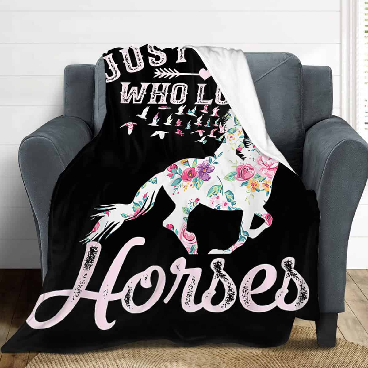 Manta de Caballos 'Just A Girl Who Loves Horses' Manta de - Imagen 5