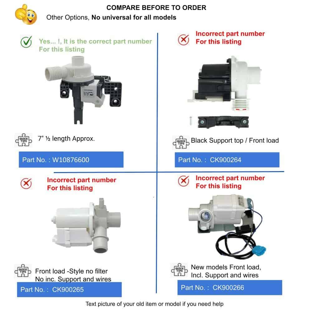 Conector Original W10727777, B25-3A04 4455877 Bomba de Agua - Imagen 6