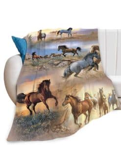 Manta de Lanzamiento de Caballo Galopante Súper Suave