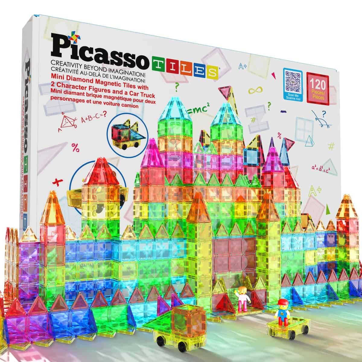 PicassoTiles 120 Piezas Bloques de Construcción Magnéticos