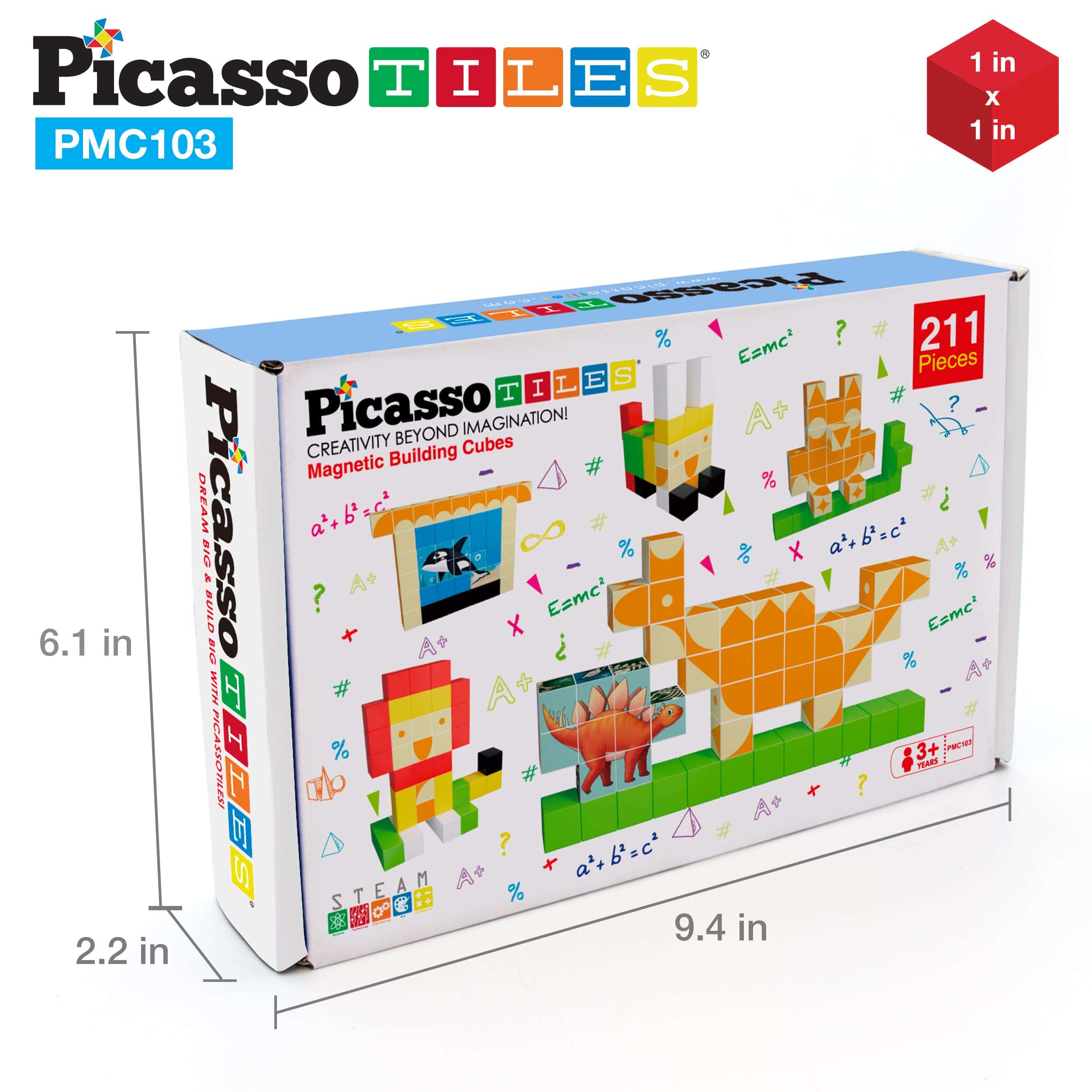 PicassoTiles 103 Piezas 1" Bloques Magnéticos de - Imagen 9