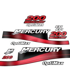 Juego de Calcomanías Rojas de Repuesto para Mercury 200