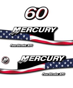 Conjunto de Calcomanías Postventa para Mercury 60 F.S. EFI