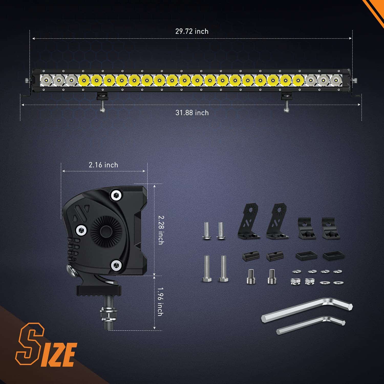 Barra de Luz LED Nilight de 30 Pulgadas 120W Haz de Luces - Imagen 10