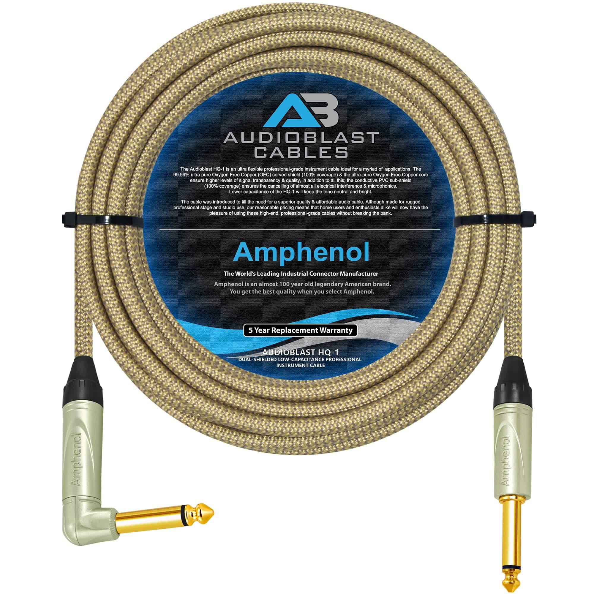 Cable de Instrumento para Guitarra Bajo Audioblast
