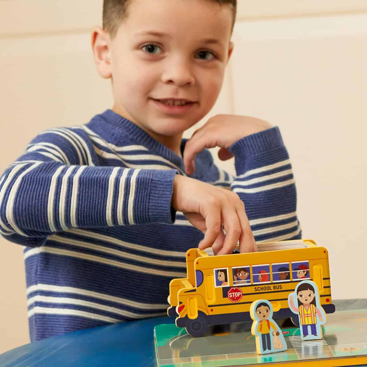 Pack de Juguetes Rompecabezas Camión de Bomberos y Autobús - Imagen 8