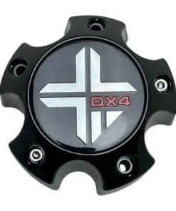 Tapa central de rueda DX4 Gloss Black 5 Lug 73062090F-2