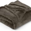 Manta de Felpa Utopia Bedding Tamaño King Marrón 300GSM