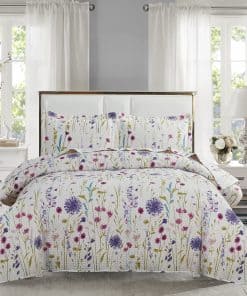 Juego de Edredón Floral Ycosy Tamaño Twin Country Bedspread