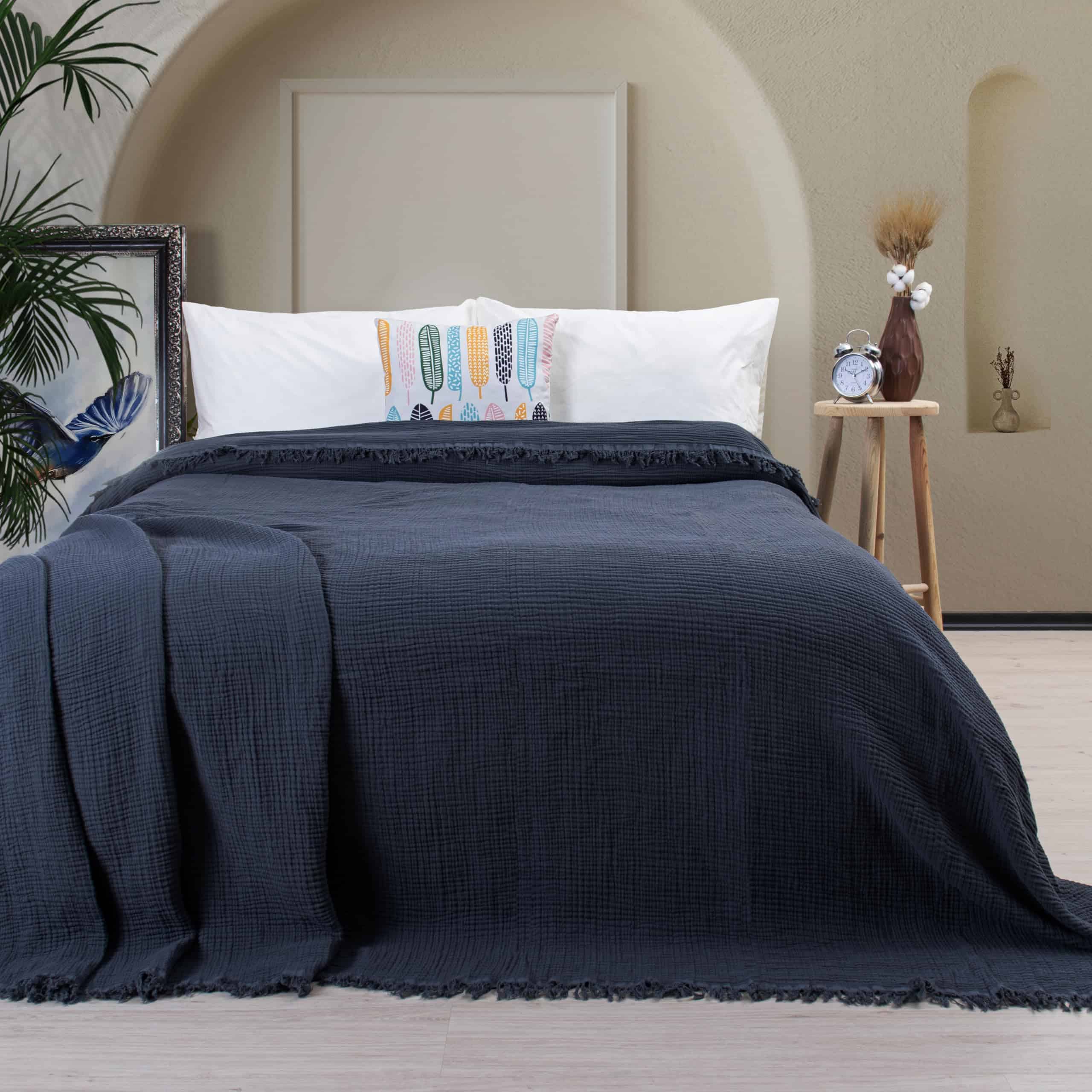 Manta de Muselina ultra suave para -Gris Oscuro