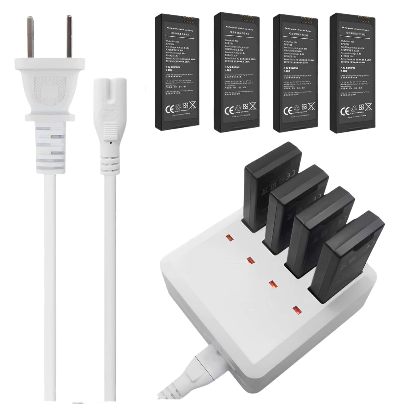 Batería y Cargador para DJI Tello & Tello Edu, 4 Baterías,