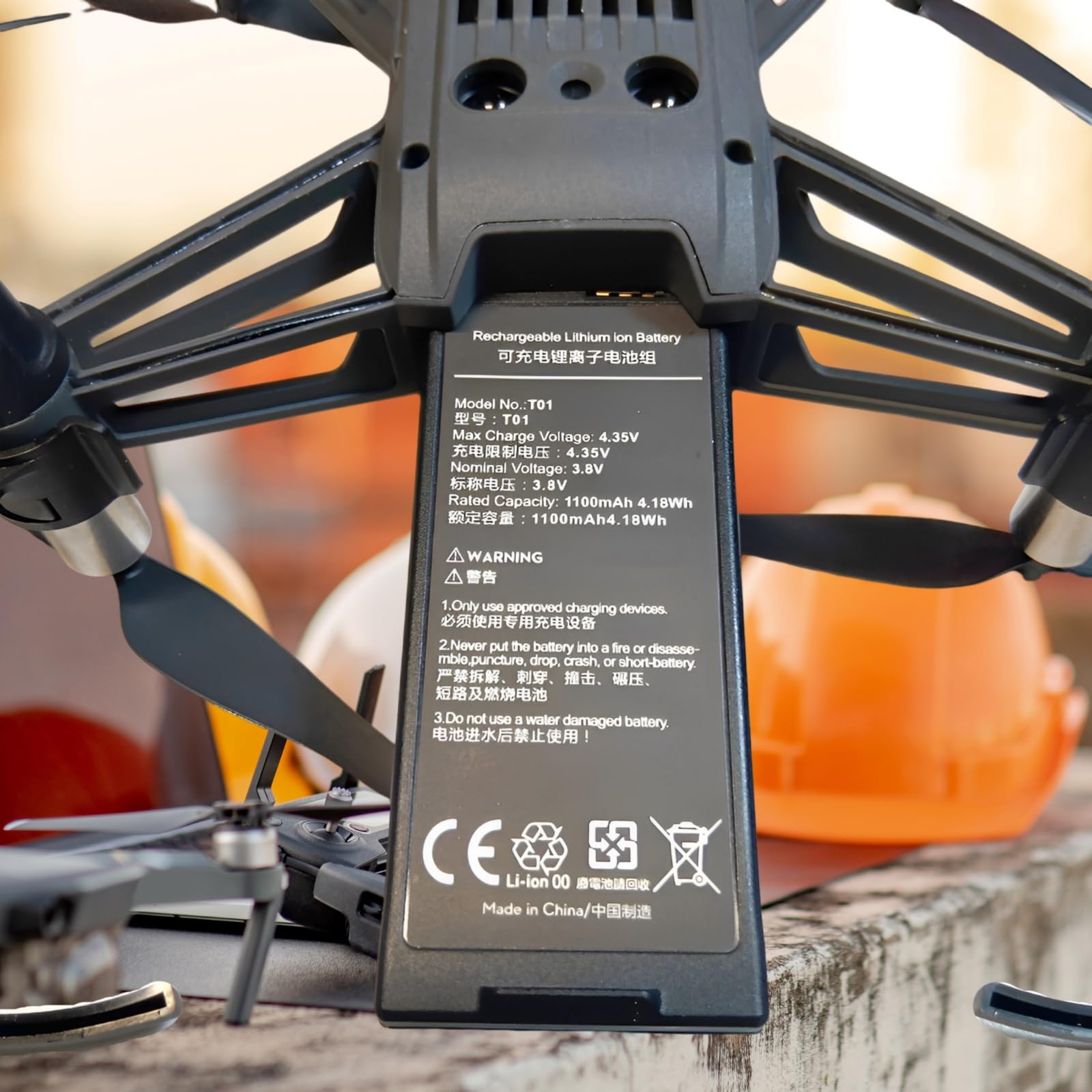 3 Baterías de 1100mAh para Ryze Tech DJI Tello + Cargador - Imagen 6