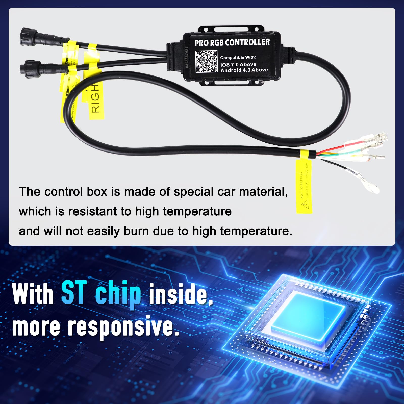 AddSafety 4PCS 17 pulgadas RGB LED Kit de luces de anillo - Imagen 4