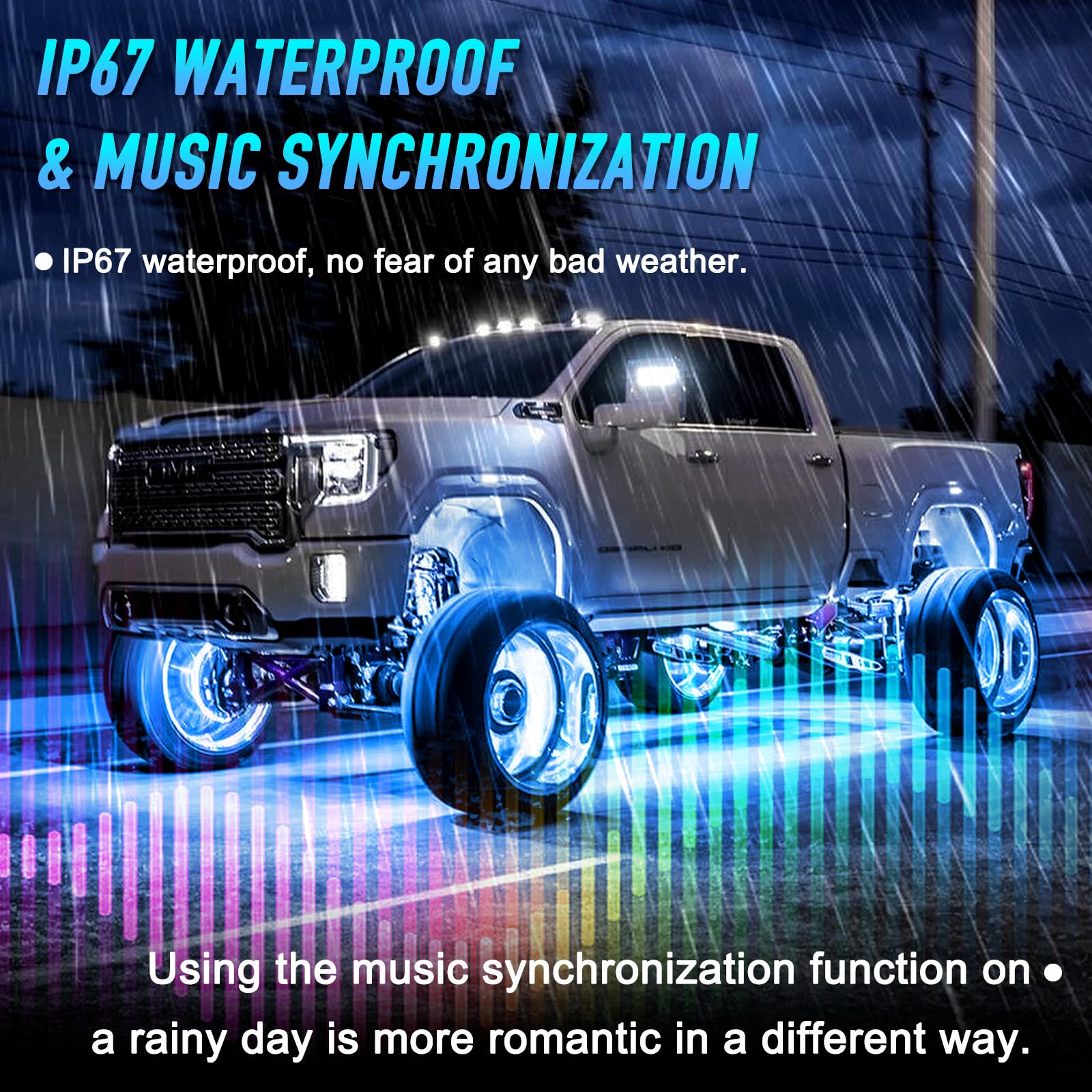 AddSafety 4PCS 17 pulgadas RGB LED Kit de luces de anillo - Imagen 7