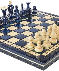 Juego de ajedrez de madera artesanal Muba con tablero y