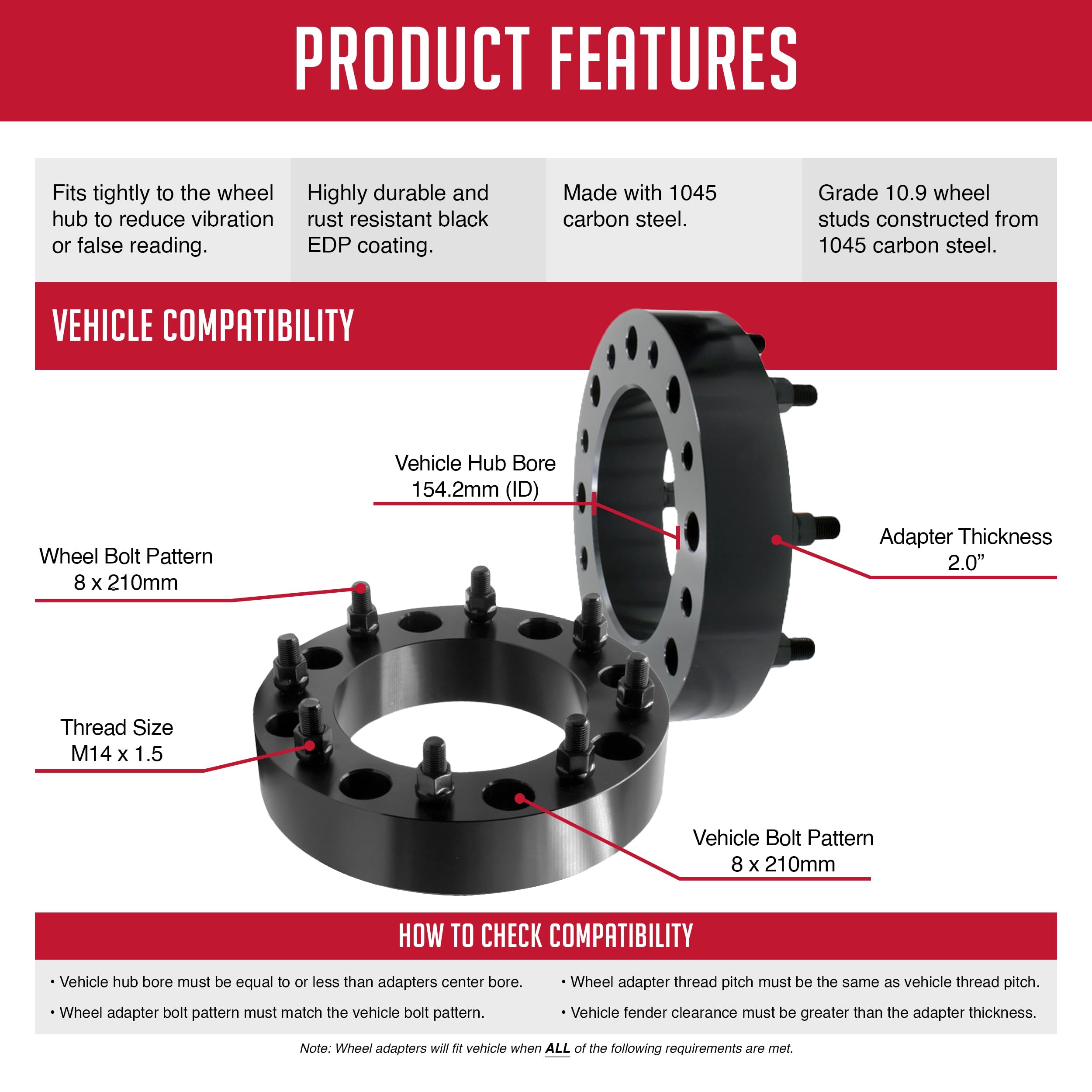 1 Pc Espaciadores de Rueda Centrados de Buje de Acero para - Imagen 6