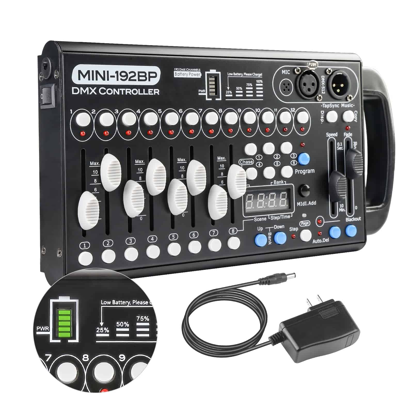 Controlador de batería DMX con MIDI, Controlador DMX