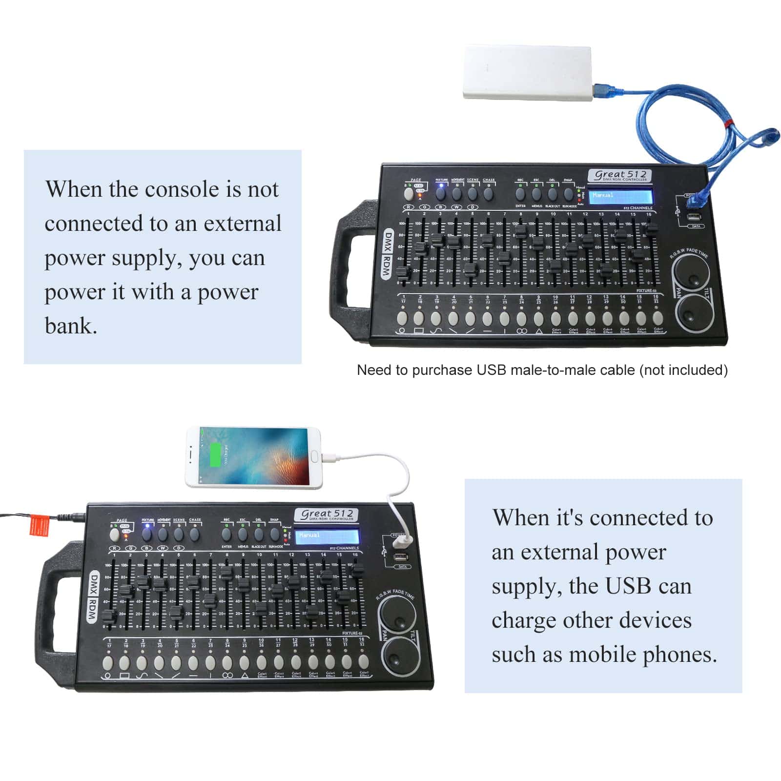 Controlador de Luces DMX 512, Controlador de Luces para dj, - Imagen 4