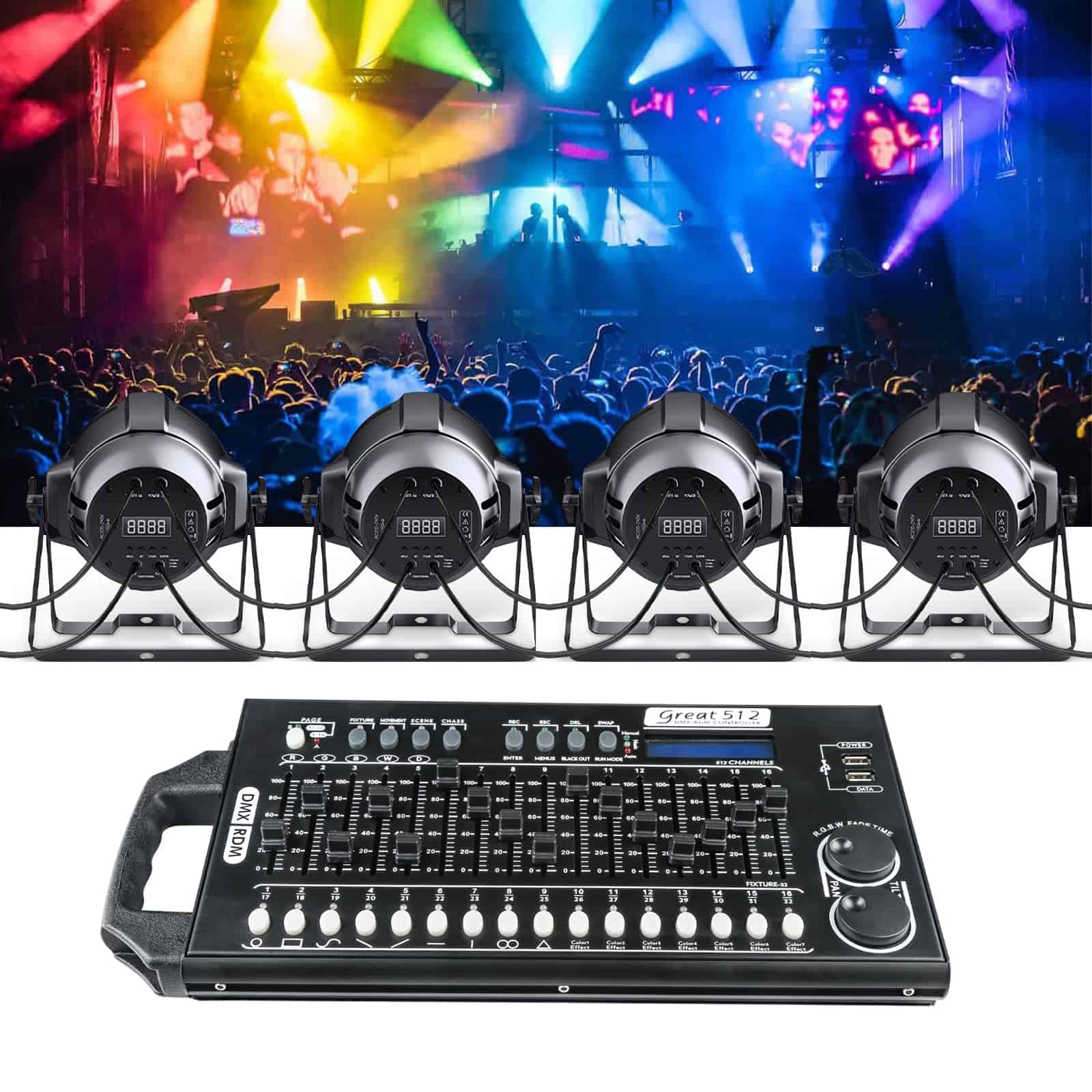 Controlador de Luces DMX 512, Controlador de Luces para dj, - Imagen 8