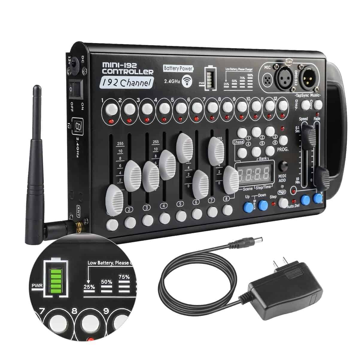 Consola DMX512 Ultrafina con Batería Incorporada MAD OWL de