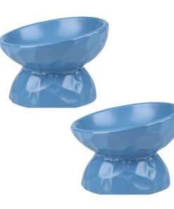 Comedero para gatos elevado inclinado, cuencos de comida