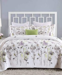 Juegos de Edredones Florales Finlonte King - 100% Algodón