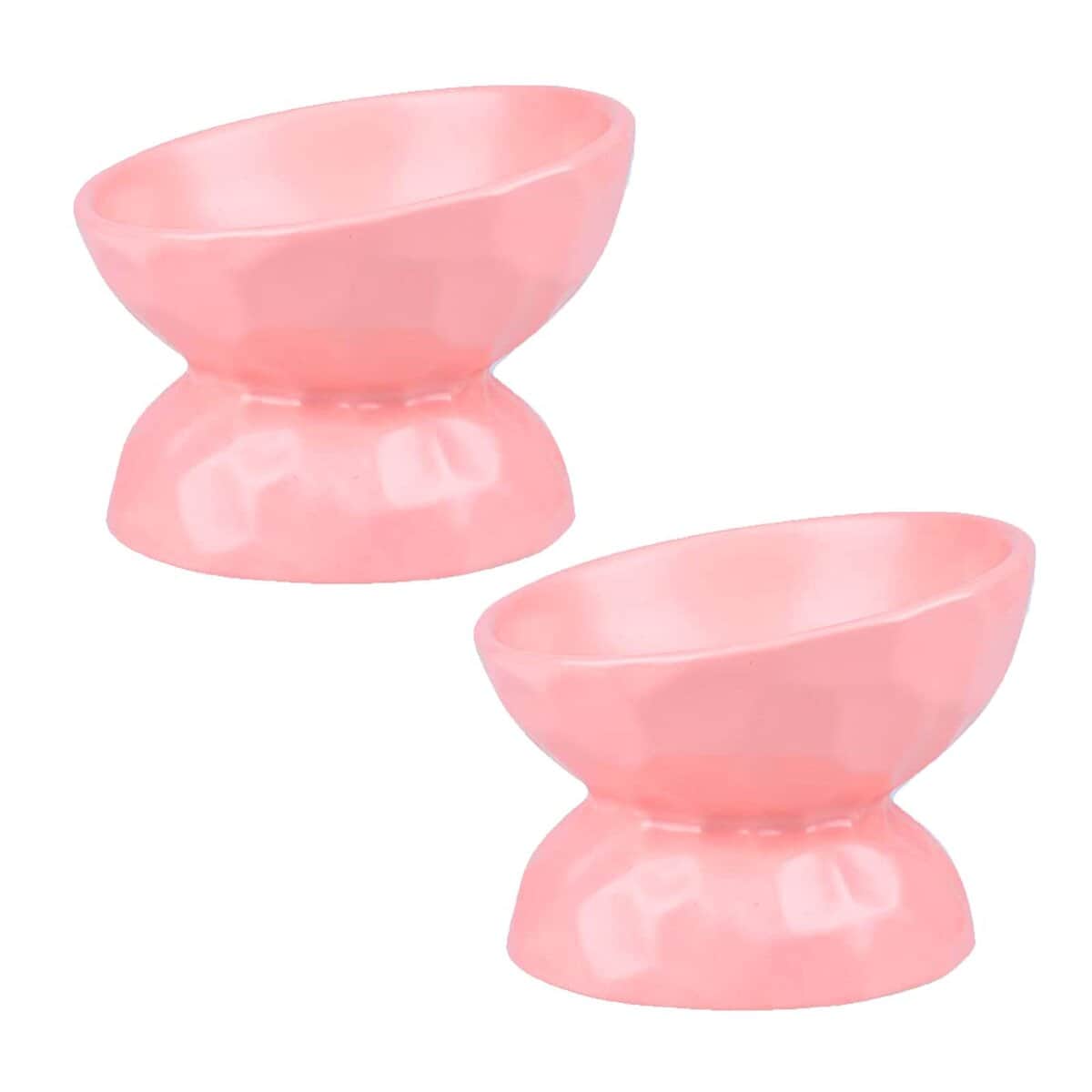Juego de 2 tazones elevados para gatos, inclinados y