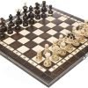 Hermoso juego de ajedrez de madera hecho a mano -Brown