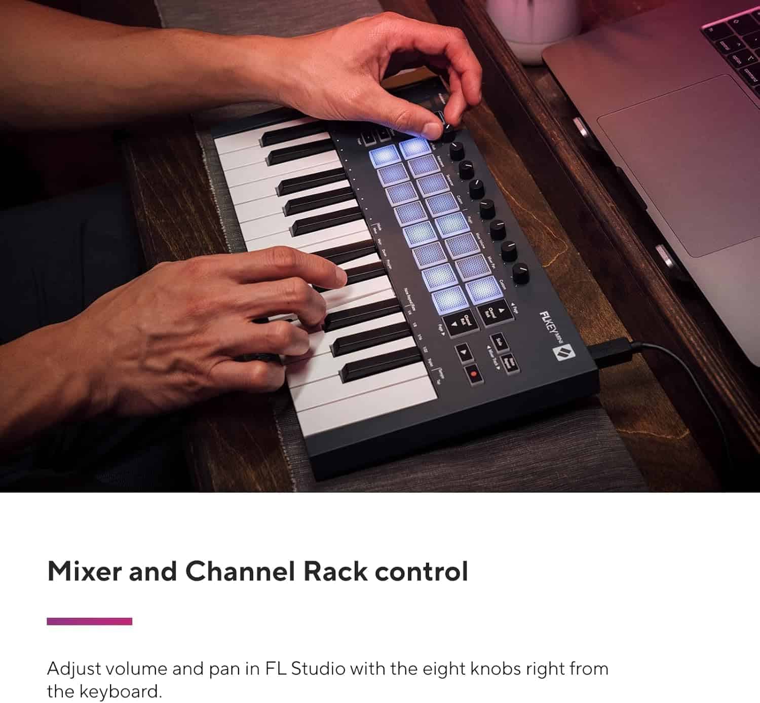 Novation FLkey Mini - Teclado controlador MIDI portátil de - Imagen 4