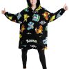 Manta con capucha de Pikachu de Pokemon para niños y