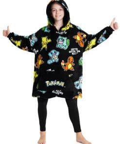 Manta con capucha de Pikachu de Pokemon para niños y