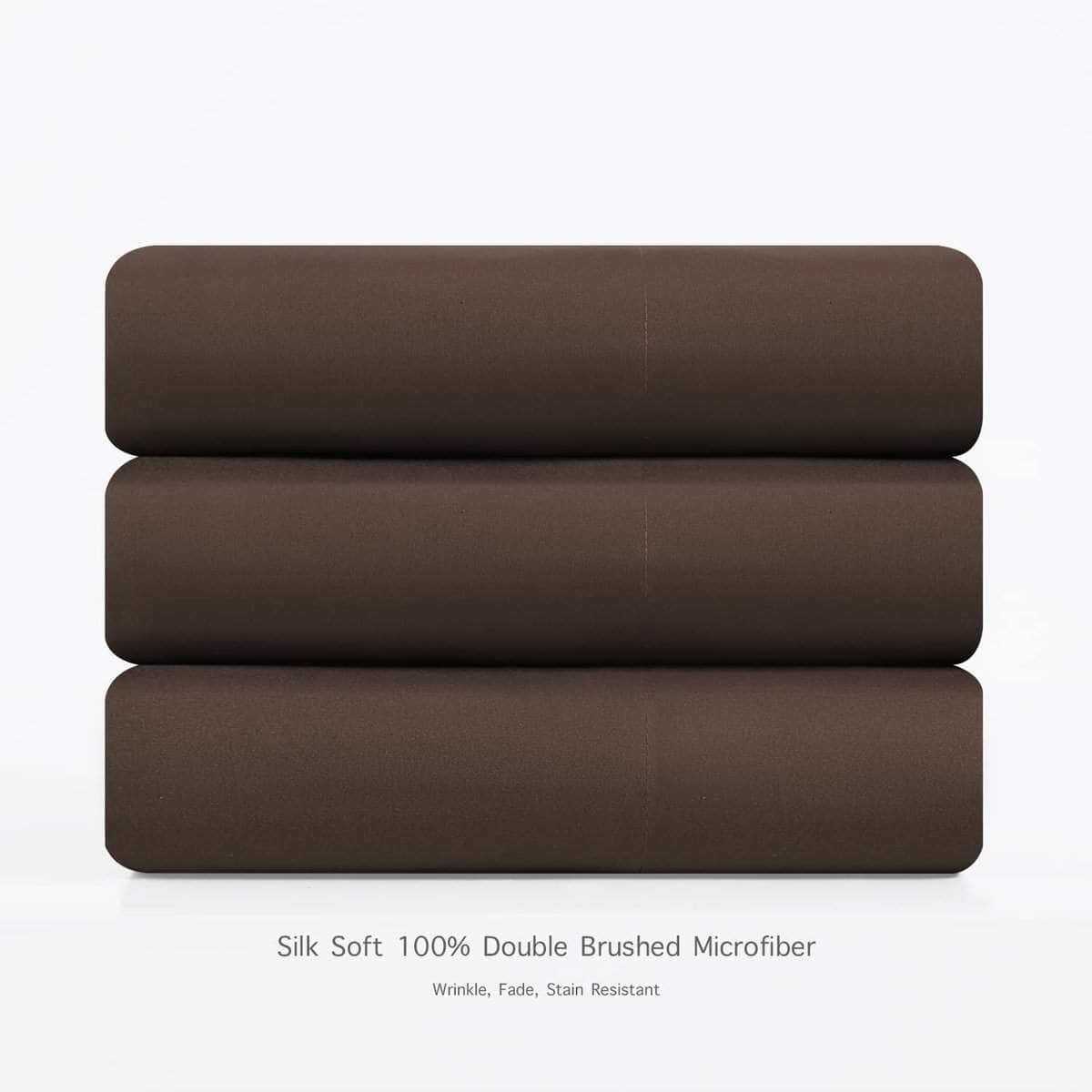 Juego de 3 Sábanas Planas Basic Choice, Serie -Brown - Imagen 3