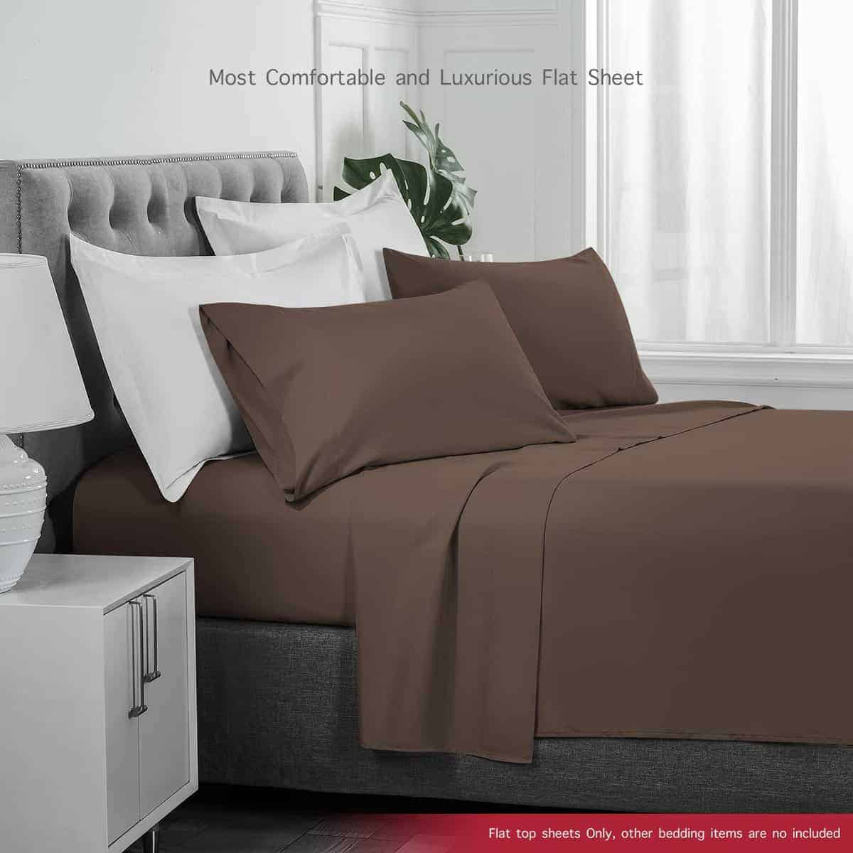 Juego de 3 Sábanas Planas Basic Choice, Serie -Brown - Imagen 5
