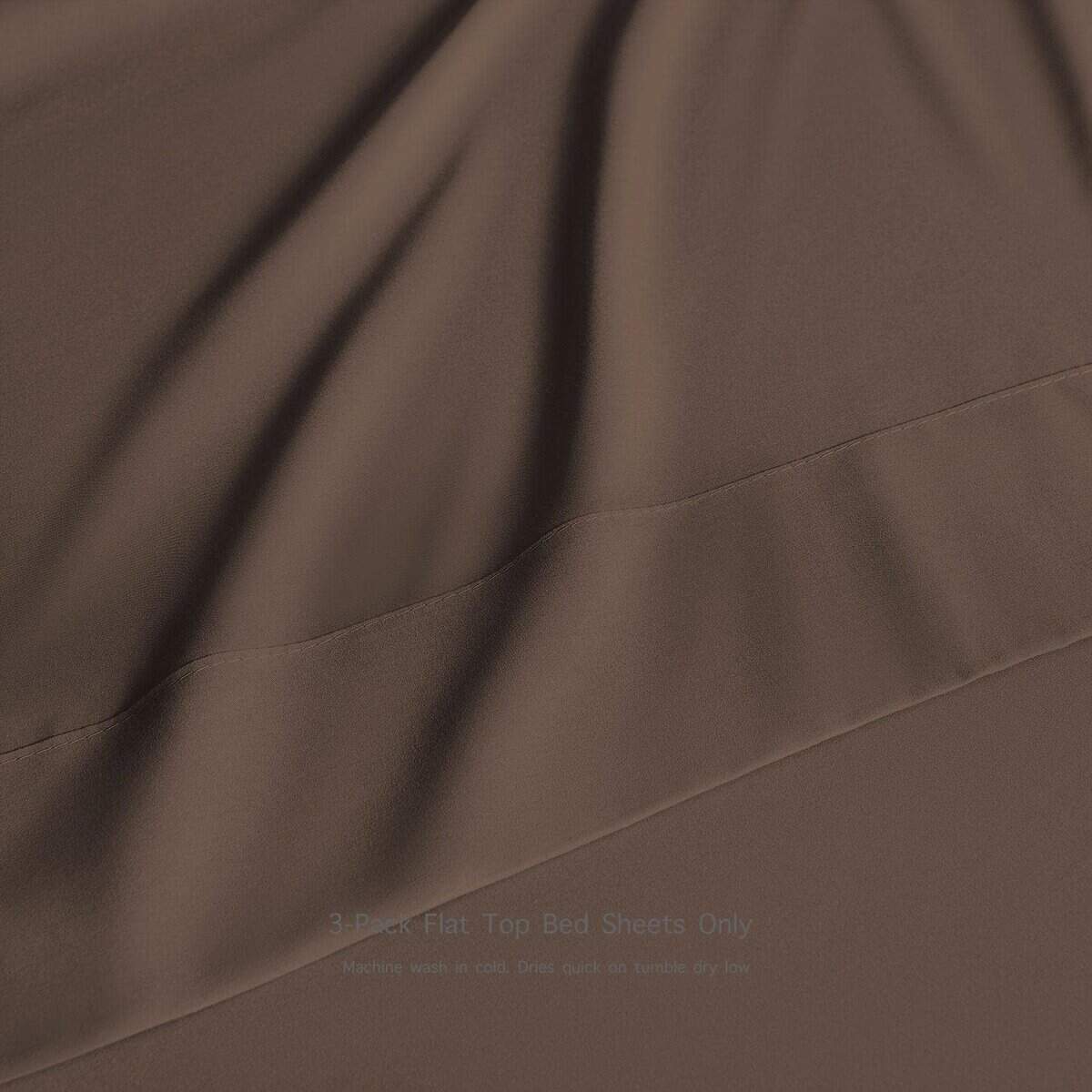 Juego de 3 Sábanas Planas Basic Choice, Serie -Brown - Imagen 4