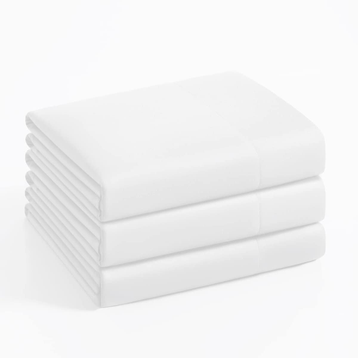 Juego de 3 Sábanas Planas Basic Choice, Serie -Blanco