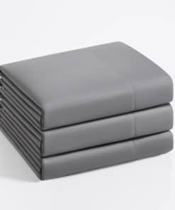 Juego de 3 sábanas planas Basic Choice, Serie -Carbón