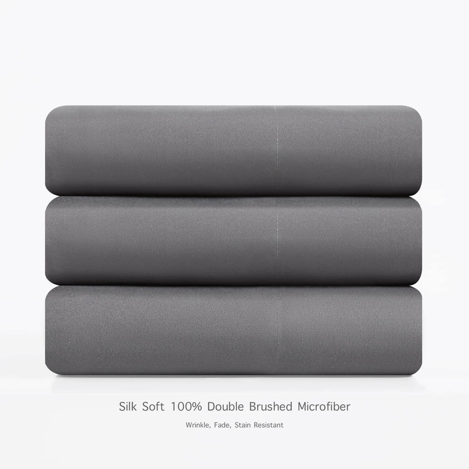 Juego de 3 sábanas planas Basic Choice, Serie -Carbón - Imagen 3