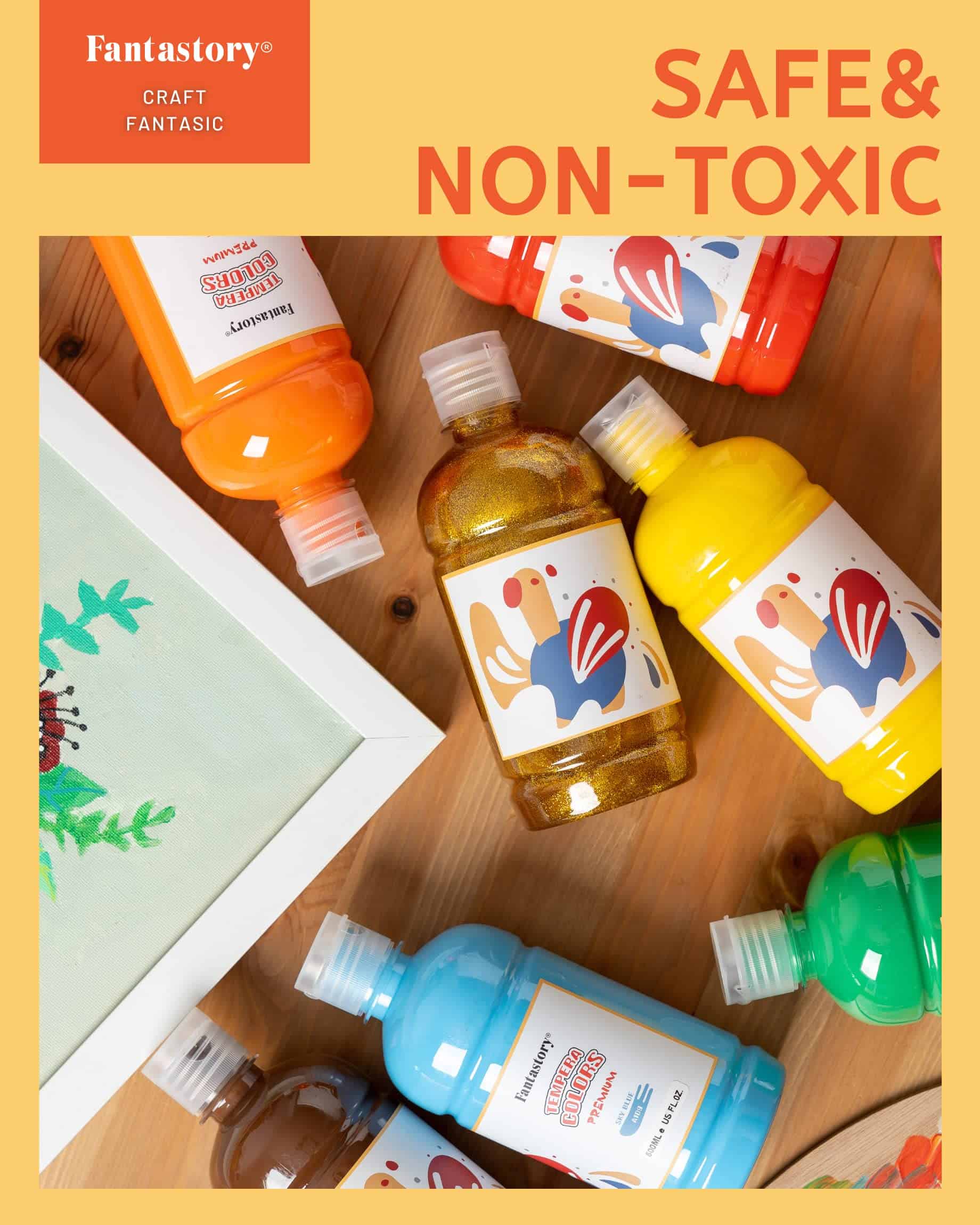 Pintura Tempera para Niños Fantastory 12 Colores (16.9 oz - Imagen 6