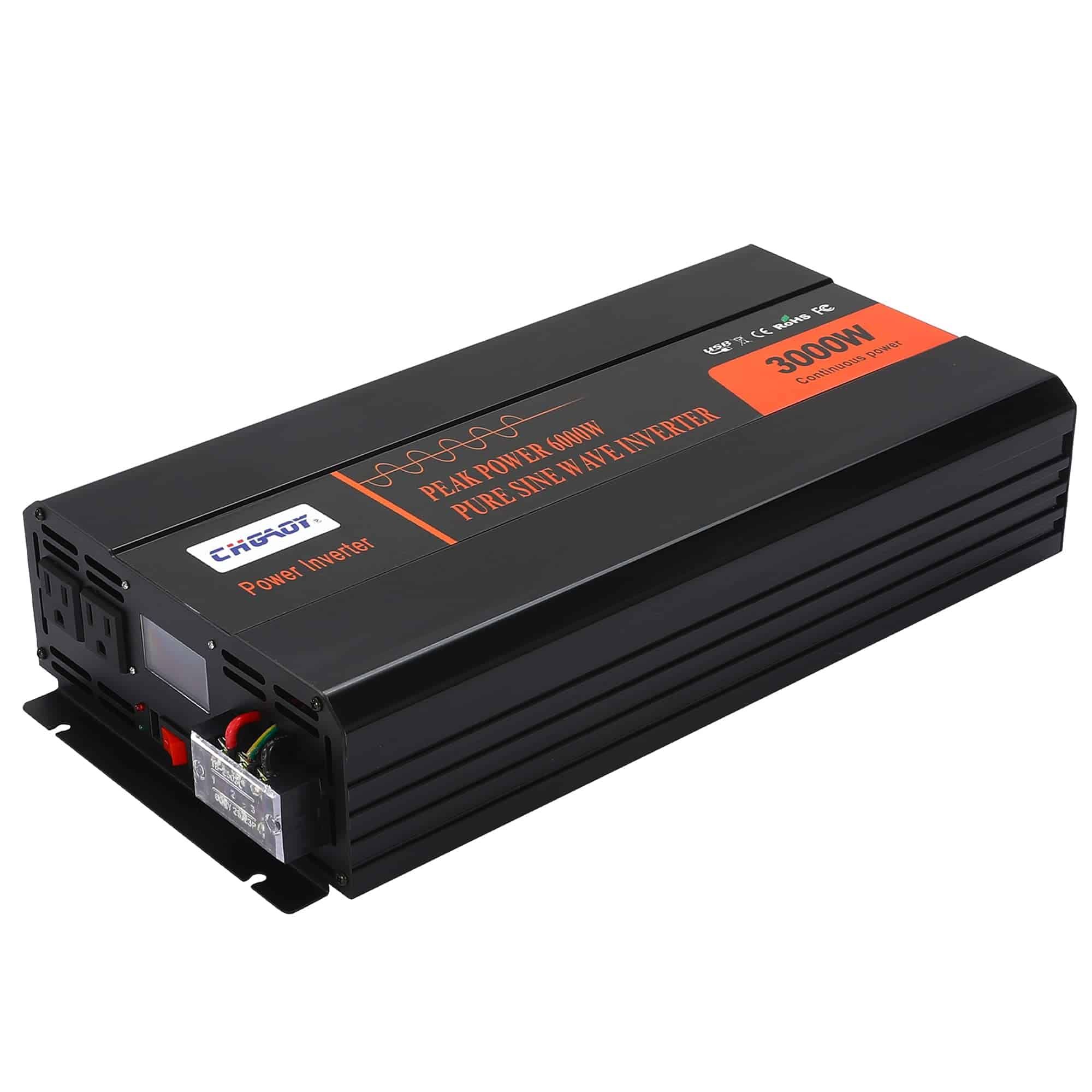 Inversor de Corriente CHGAOY, 3000W Inversor de Onda