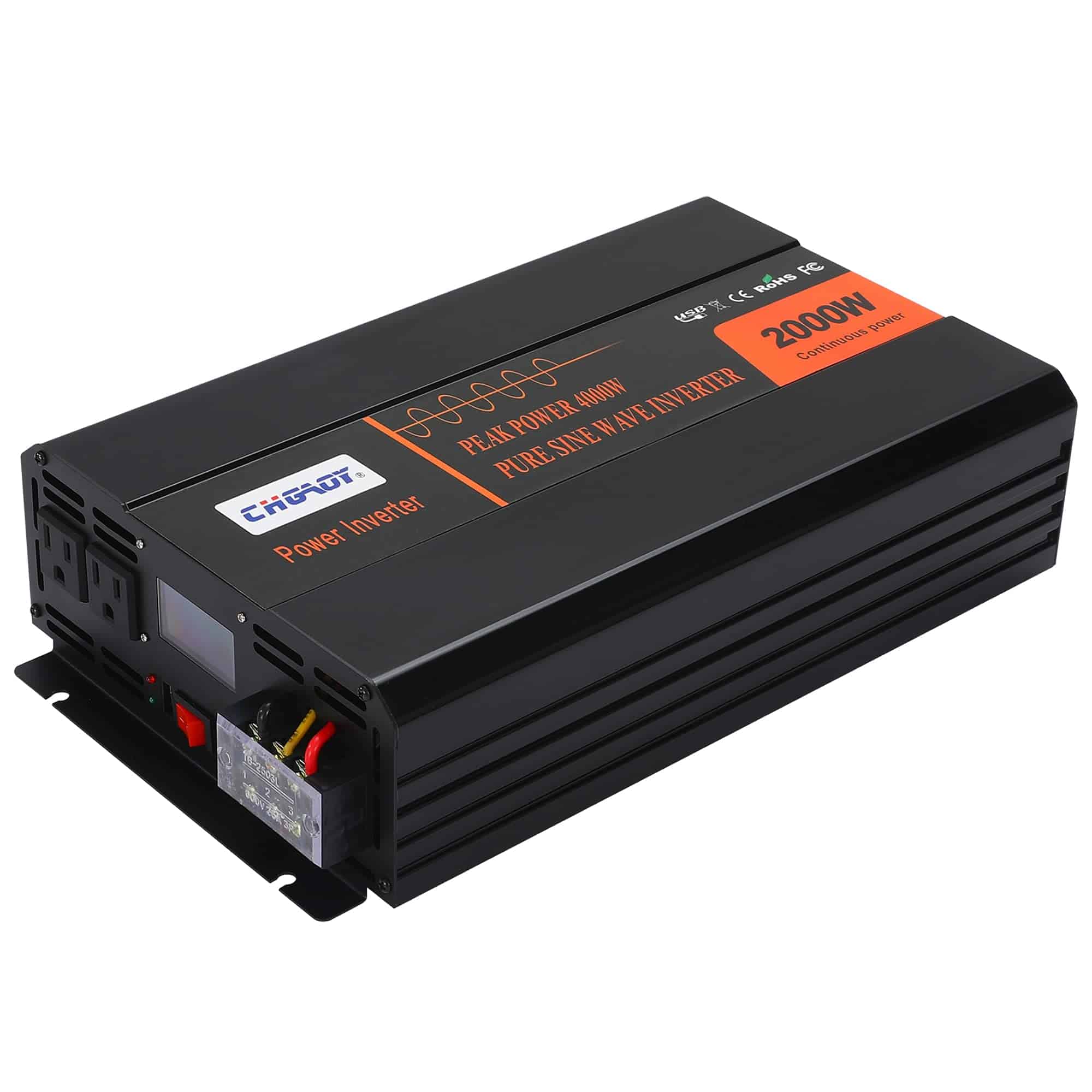Inversor de Corriente CHGAOY 2000W Onda Sinusoidal Pura -