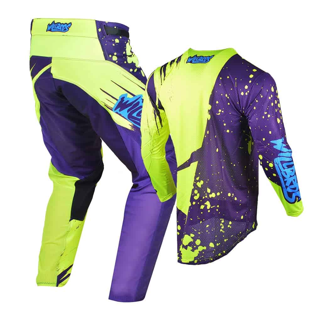 Conjunto de Jersey y Pantalón de Motocross -Amarillo Púrpura - Imagen 4