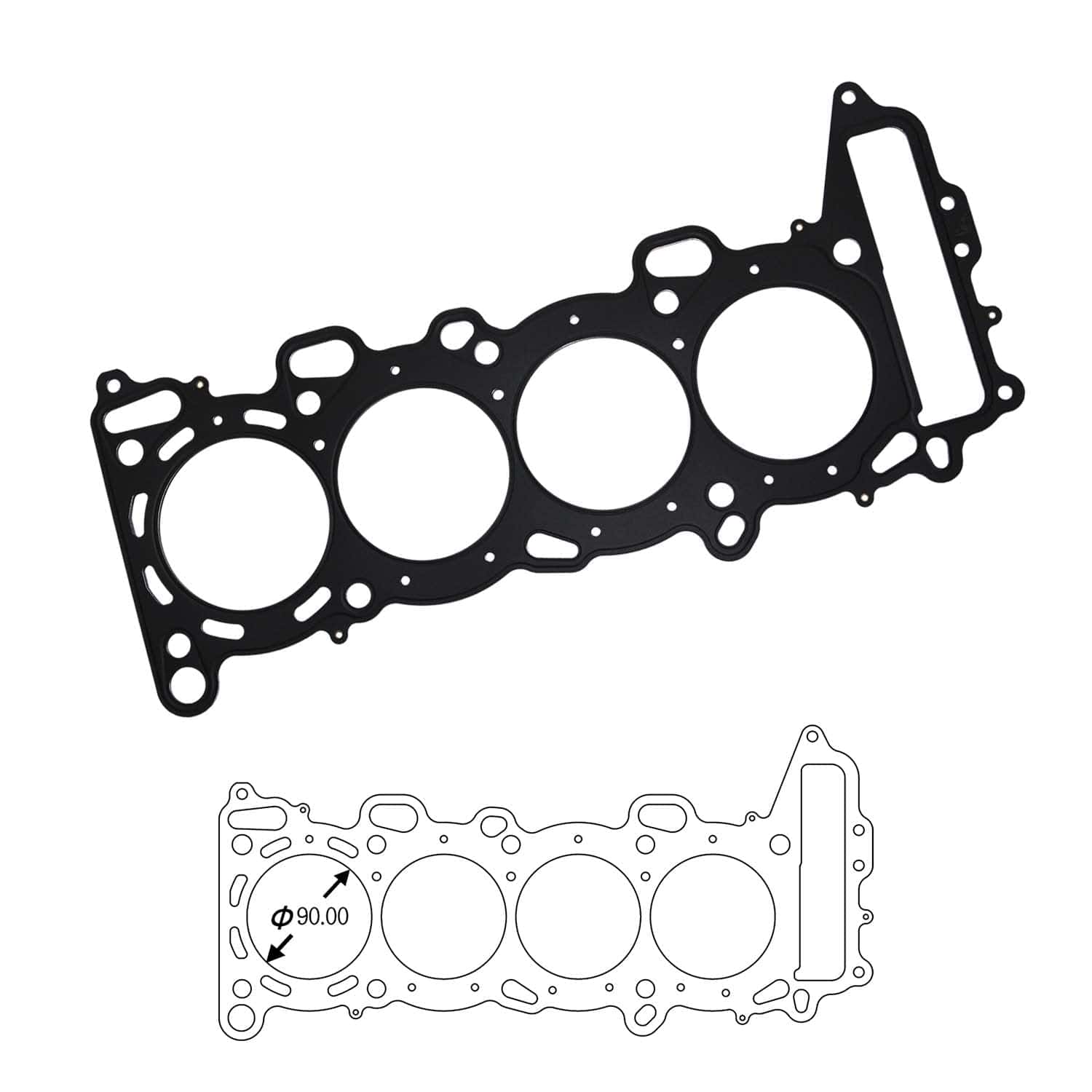Junta de culata SIRUDA para Nissan SR20DET -T: 1.5mm)