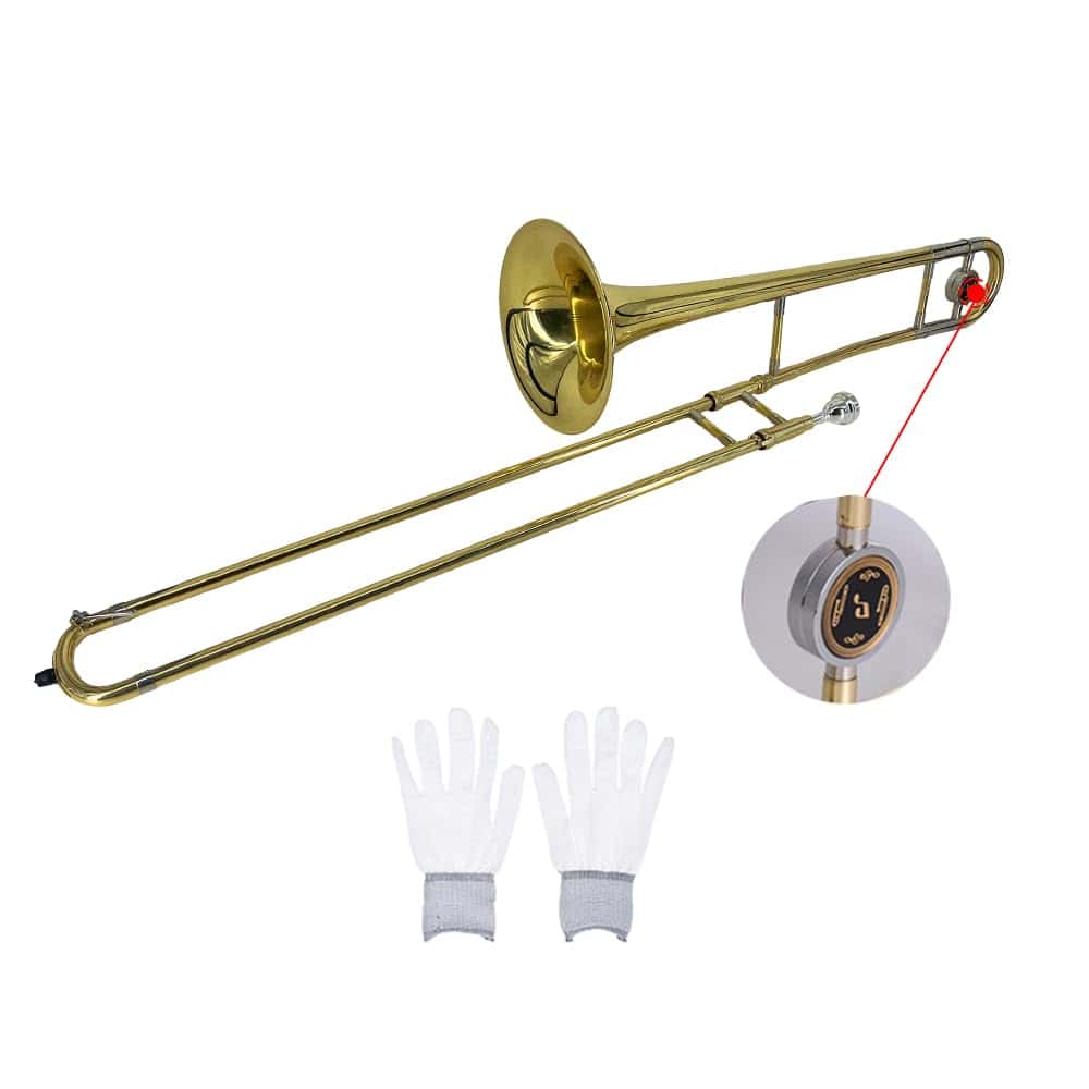 Trombón Alto de Latón con Recubrimiento de Oro en Bb con - Imagen 3