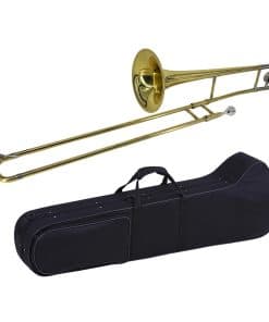 Trombón Alto de Latón con Recubrimiento de Oro en Bb con